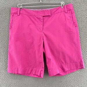 J Crew Shorts Womens 14 Pink City Fit Stretch Bermuda Twill Pockets Chino Casual